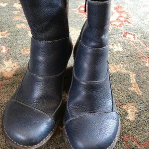 Blue Leather Boots From Spain